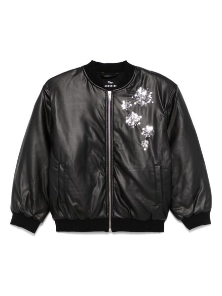  Andorine Sequin-embellished Bomber Jacket - Black 