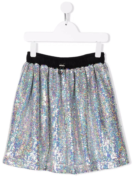  Andorine Sequinned Midi Skirt - Silver 