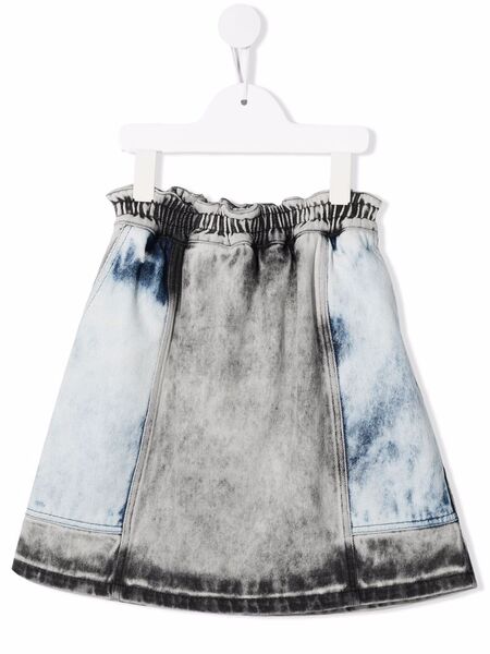  Andorine Stonewashed Denim Skirt - Grey 