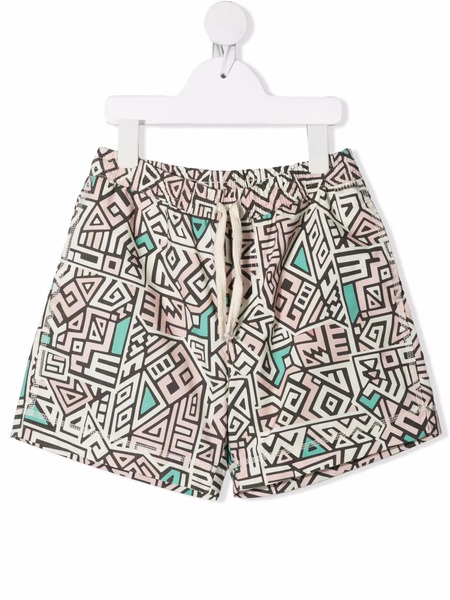  Andorine Teen Geometric Print Shorts - Neutrals 