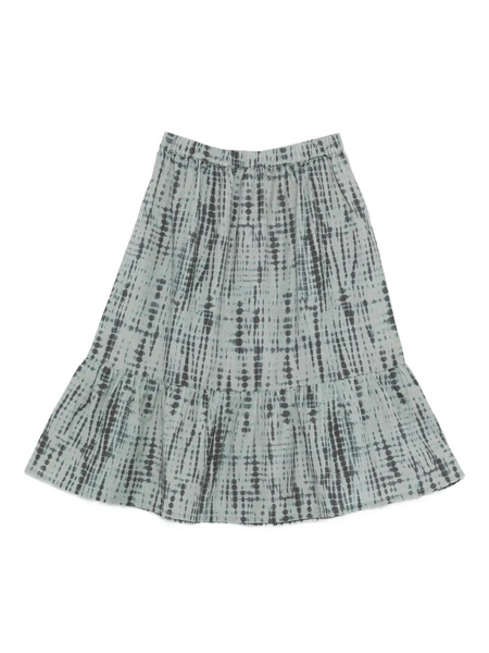  Andorine Tie Dye-pattern Midi Skirt - Green 
