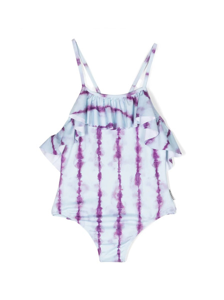  Andorine Tie-dye Print Stretch Swimsuit - Blue 