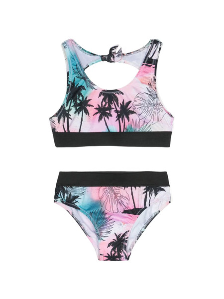  Andorine Tropical-print Bikini Set - Black 
