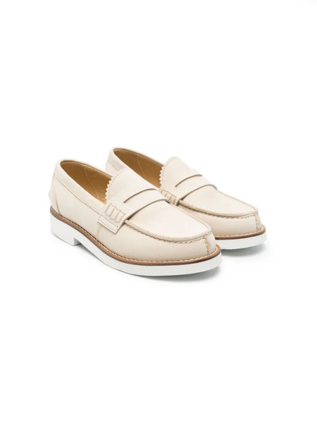  Andrea Montelpare Nubuck Penny Loafers - Neutrals 