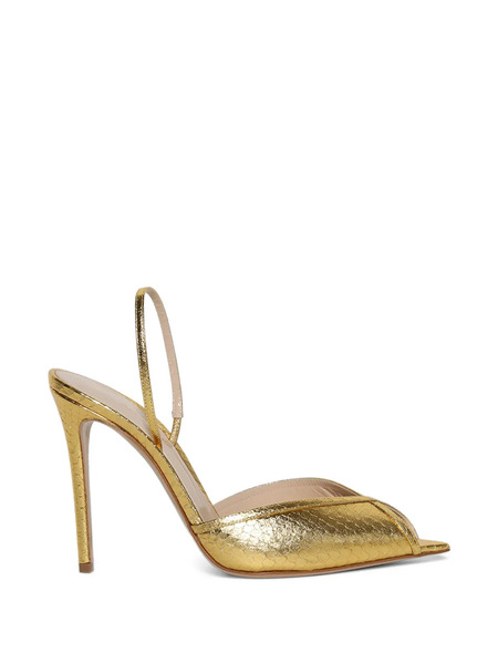  Andrea Wazen Katy Sling-back Sandals - Gold 