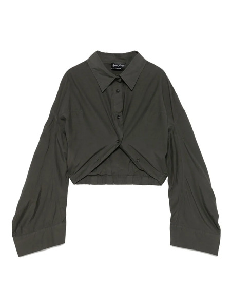  Andrea Ya'aqov Cropped Shirt - Grey 