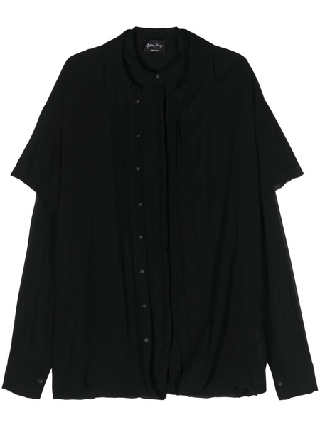  Andrea Ya'aqov Layered Chiffon Shirt - Black 
