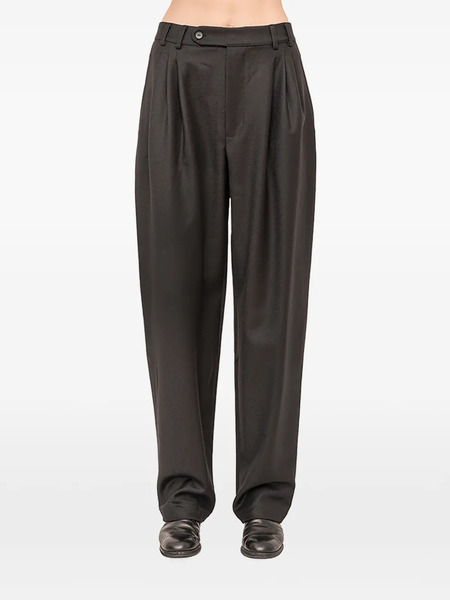  Andrea Ya'aqov Pleated Belt-loop Trousers - Black 