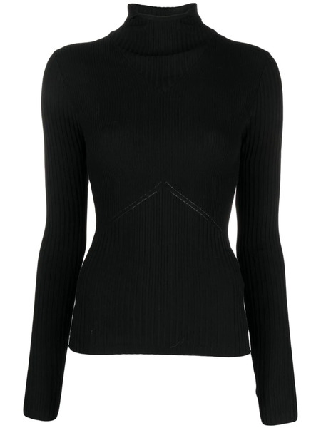  AndreĀdamo Balaclava-hood Ribbed Jumper - Black 