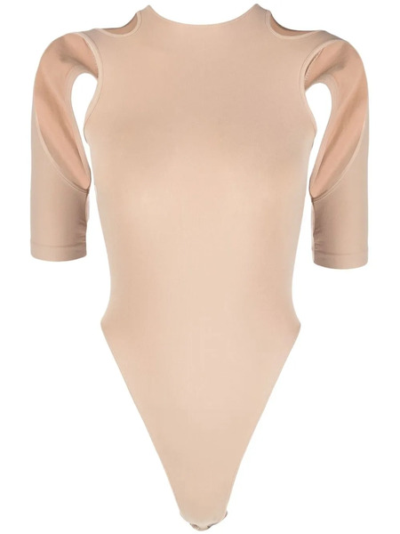  AndreĀdamo Cut-out-detail Stretch Top - Neutrals 