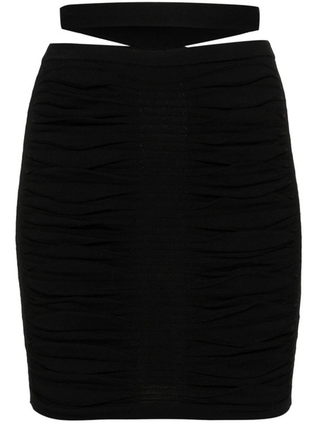  AndreĀdamo Draped-design Knitted Skirt - Black 