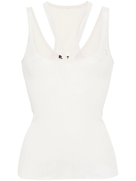  AndreĀdamo Fine-ribbed Cut-out Tank Top - Neutrals 