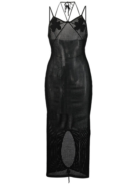  AndreĀdamo Fishnet-knit Midi Dress - Black 