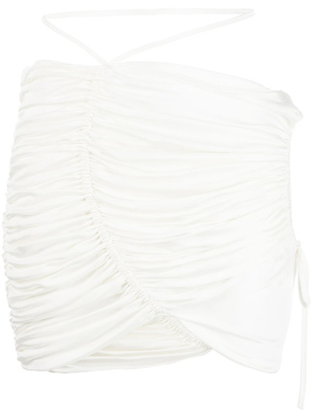  AndreĀdamo Gathered-detail Mini Skirt - White 