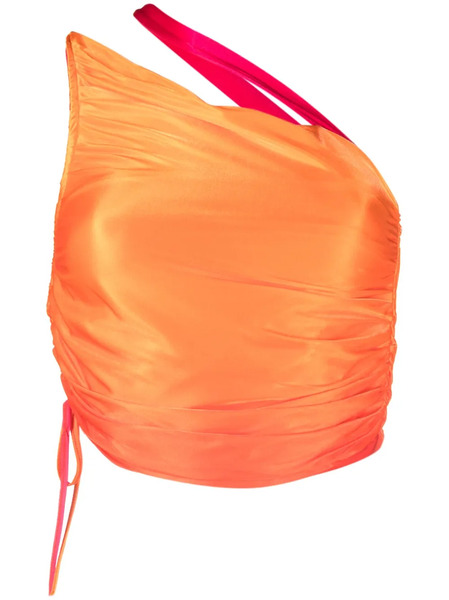  AndreĀdamo Gradient-effect One-shoulder Top - Orange 