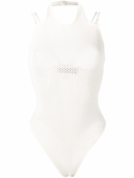  AndreĀdamo Mesh Panelled Swimsuit - White 