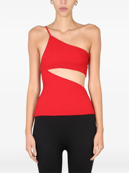  AndreĀdamo One-shoulder Cut-out Top - Red 