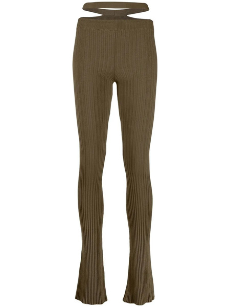  AndreĀdamo Ribbed-knit Skinny Trousers - Green 