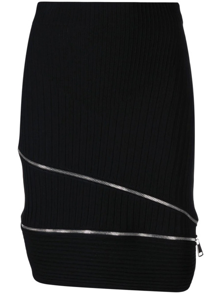  AndreĀdamo Zip-detail Knitted Skirt - Black 