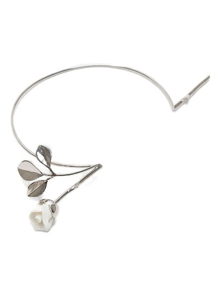  Andres Gallardo Rosebud Cross Choker - Silver 
