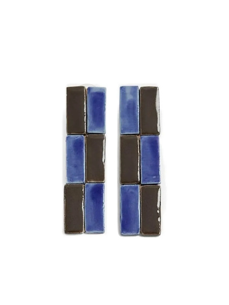  Andres Gallardo Tile Earrings - Blue 