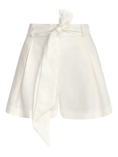  Andres Otalora Bow-detail Pleated Shorts - Neutrals 