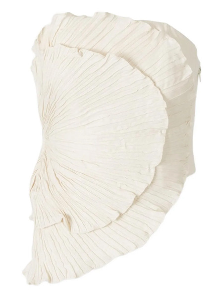  Andres Otalora Las Olas Pleated Top - Neutrals 
