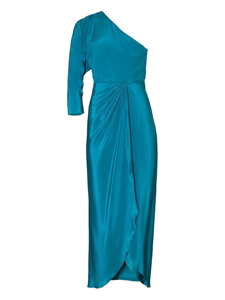  Andres Otalora One-shoulder Draped Dress - Blue 
