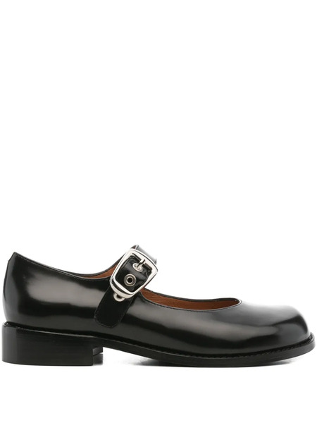  Angel Alarcon Buckle-strap Leather Pumps - Black 