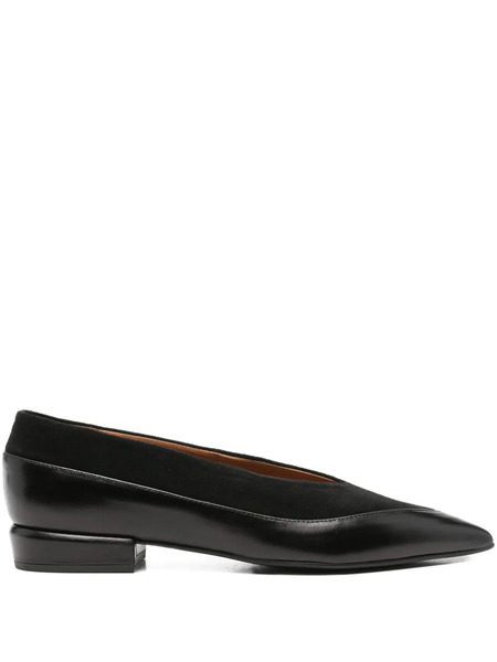 Angel Alarcon Pointed-toe Suede-leather Pumps - Black 