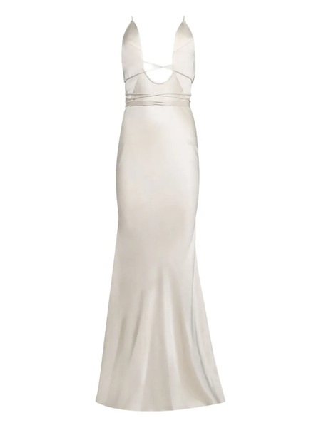  Angelica Montini Studios Open-back Maxi Dress - White 