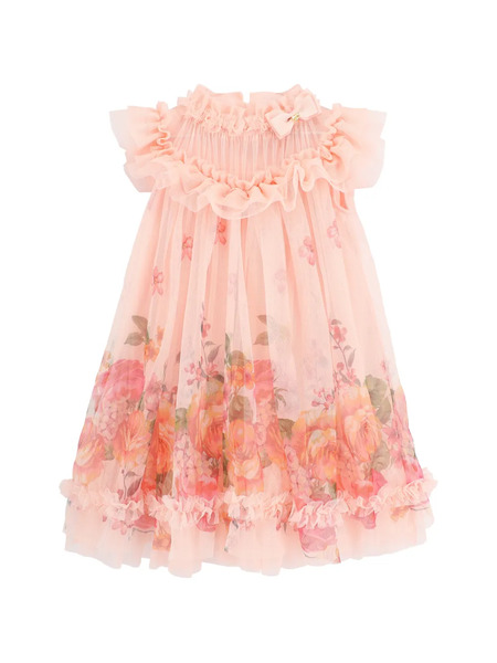  Angel's Face Dominique Ruffled-border Dress - Pink 
