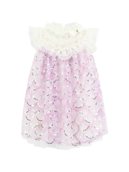  Angel's Face Dominique Sequin Ruffled Dress - Purple 