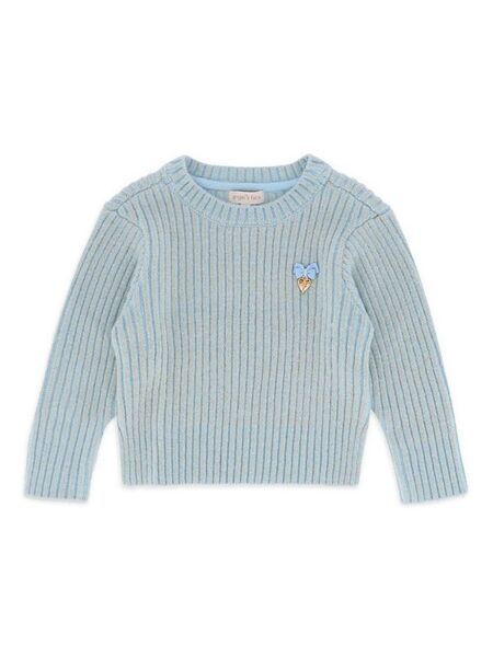  Angel's Face Kids Bow-detailing Knitted Jumper - Blue 