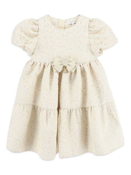  Angel's Face Kids Bow Dress - Gold 