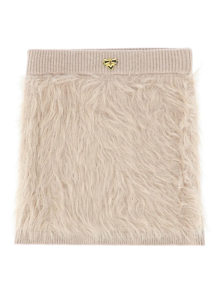  Angel's Face Kids Bow-embellished Skirt - Neutrals 