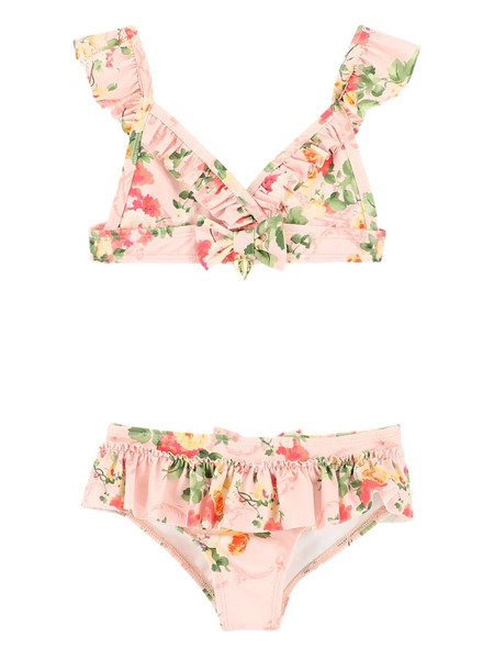  Angel's Face Kids Floral-print Bikini Set - Pink 