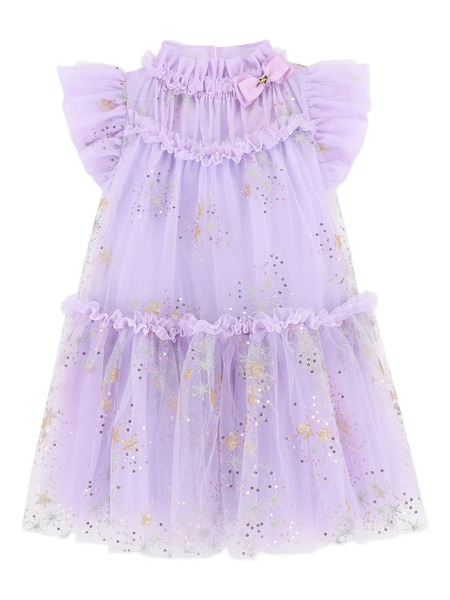  Angel's Face Kids Sequin-embellished Ruffled Dress - Purple 