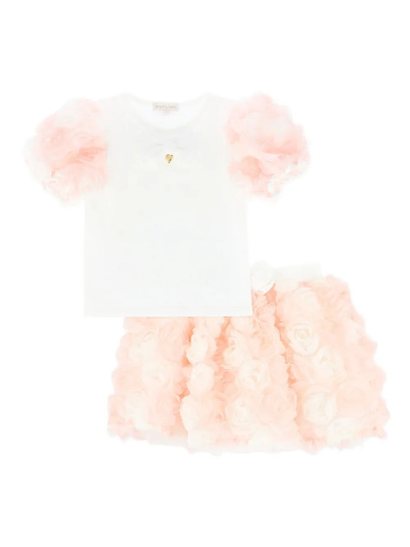  Angel's Face Kids Textured-finish Skirt - Pink 