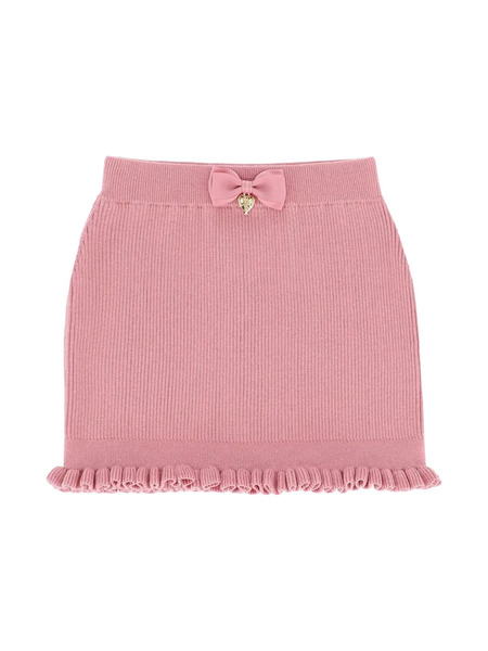  Angel's Face Kids Troy Ribbed Skirt - Pink 