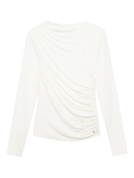 Anine Bing Bray Draped Long-sleeve Top - White 