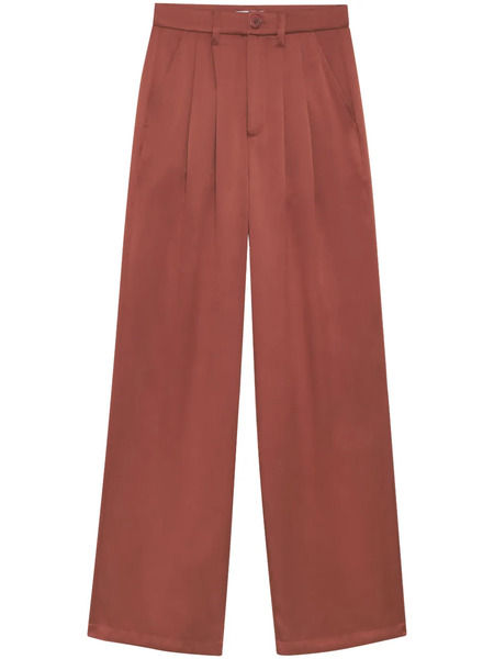  Anine Bing Carrie Silk Trousers - Red 