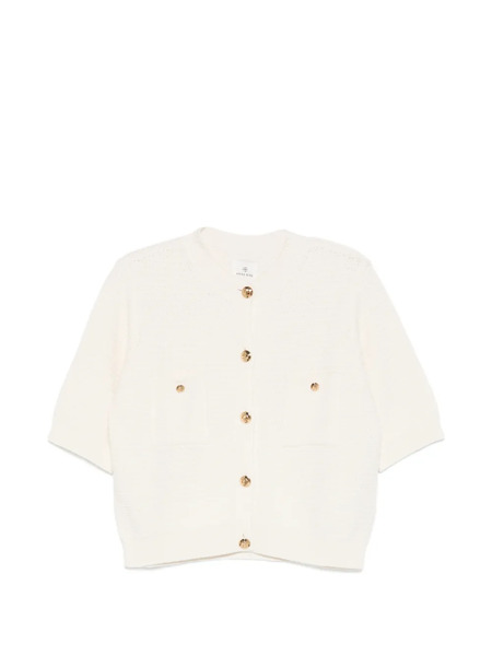  Anine Bing Christa Short-sleeve Cardigan - Neutrals 