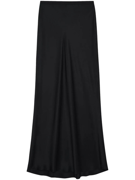  Anine Bing Flared Silk Maxi Skirt - Black 
