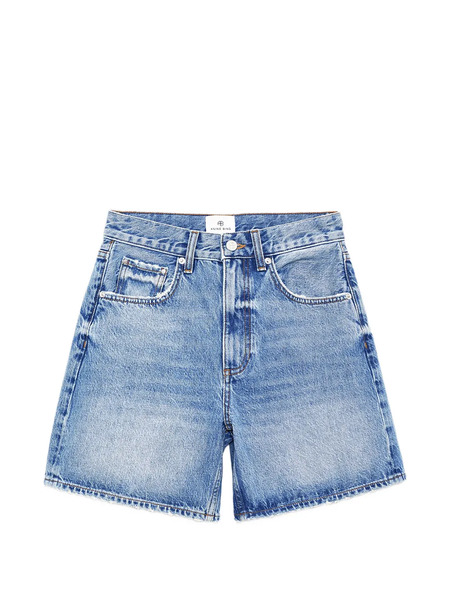  Anine Bing Heath Frayed Shorts - Blue 