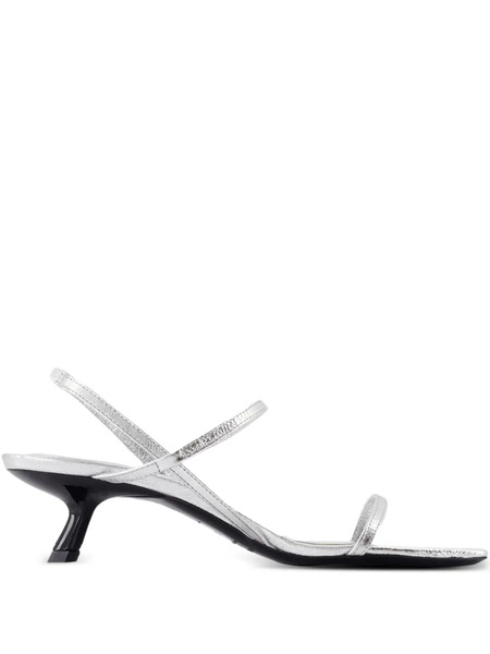  Anine Bing Hilda Leather Ankle-strap Pumps - Silver 