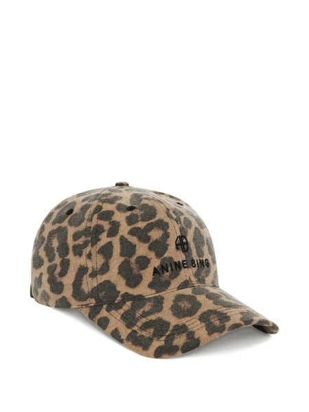  Anine Bing Jeremy Leopard-pattern Baseball Cap - Neutrals 