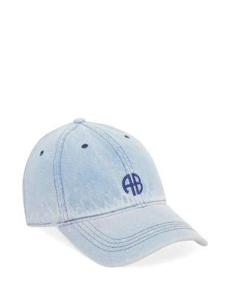  Anine Bing Jeremy Logo-embroidered Baseball Cap Hat - Blue 