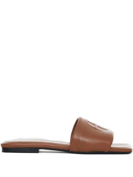  Anine Bing Leather Slides - Brown 