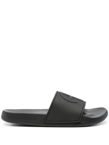  Anine Bing Logo-embossed Slides - Black 